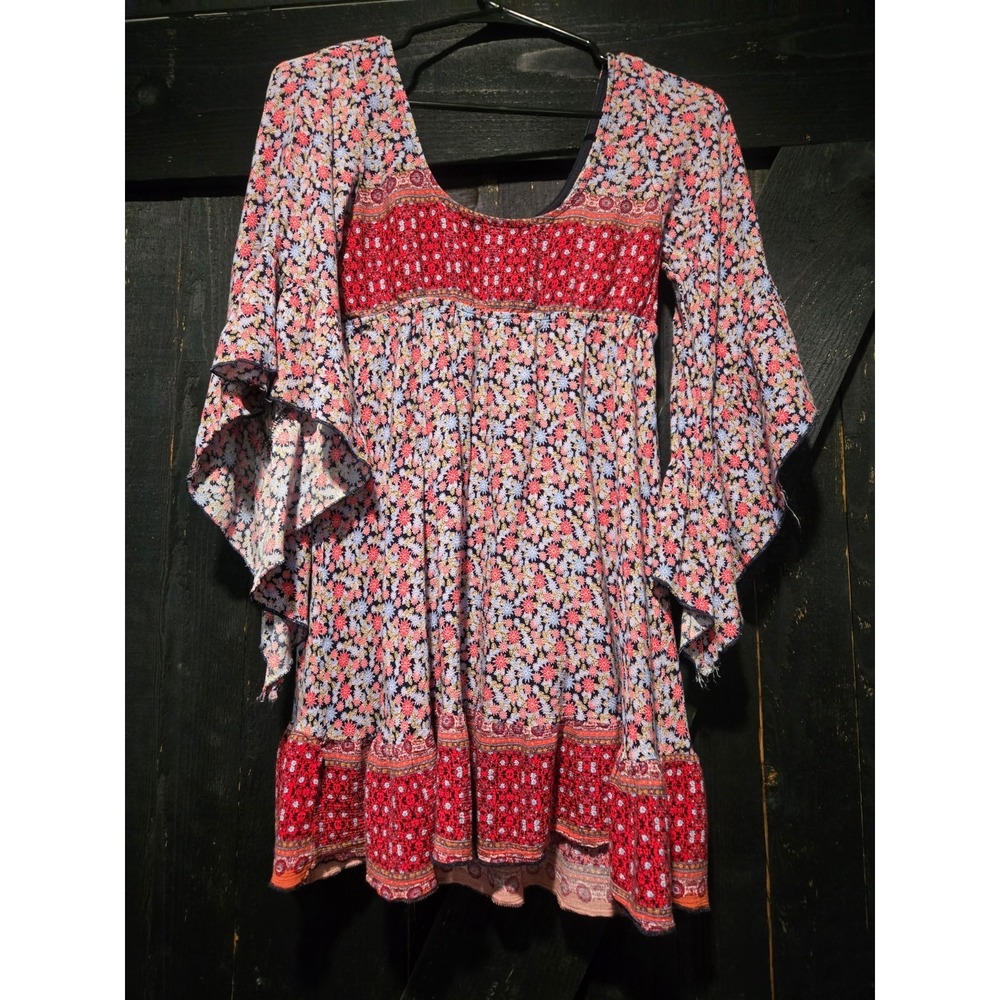 Easel Boutique Flowy Dress Boho Girly Feminine Peasant Sz S